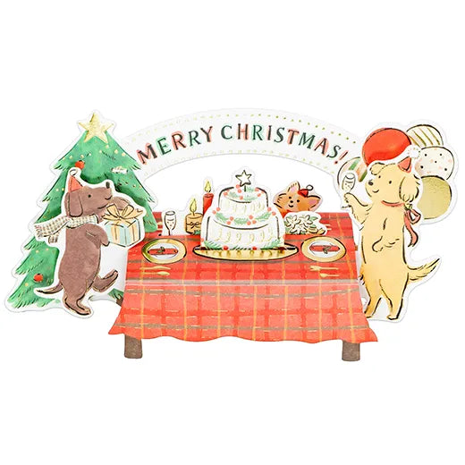 Christmas Table Card Dog KE-43