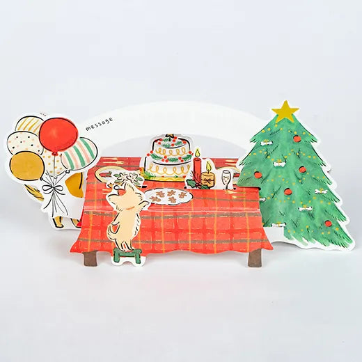 Christmas Table Card Dog KE-43