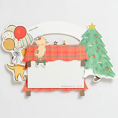 Christmas Table Card Dog KE-43