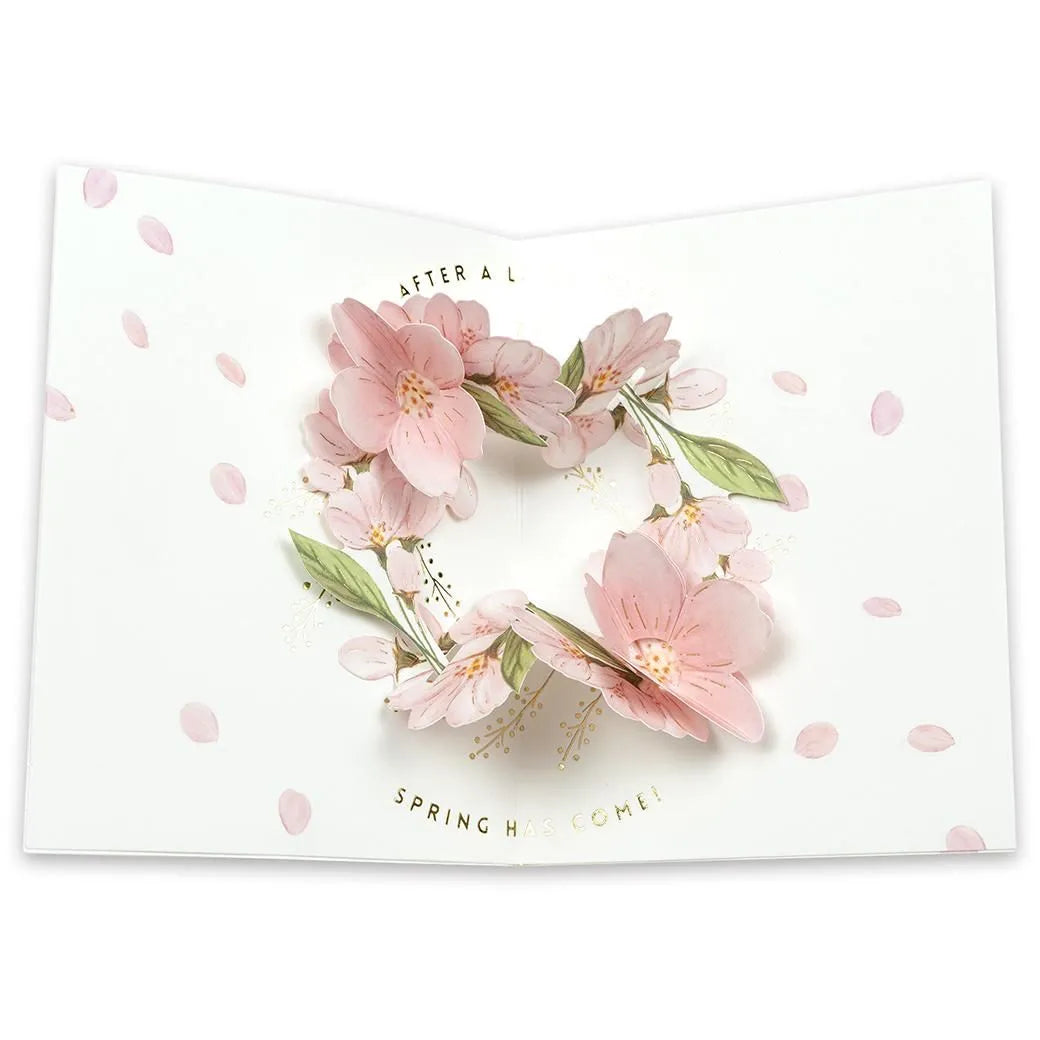 Sakura Wreath Pop-up Card