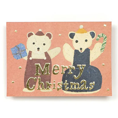 Kahoko Sodeyama Christmas Mini Card Bear SD-30