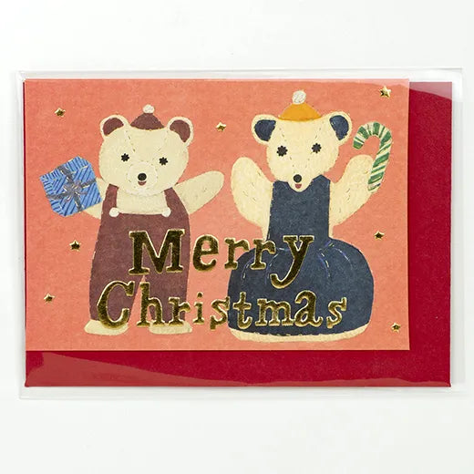 Kahoko Sodeyama Christmas Mini Card Bear SD-30