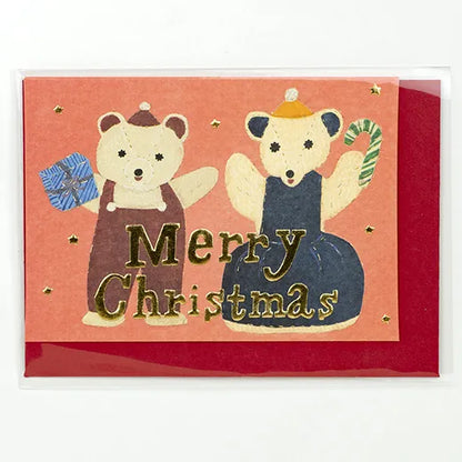 Kahoko Sodeyama Christmas Mini Card Bear SD-30