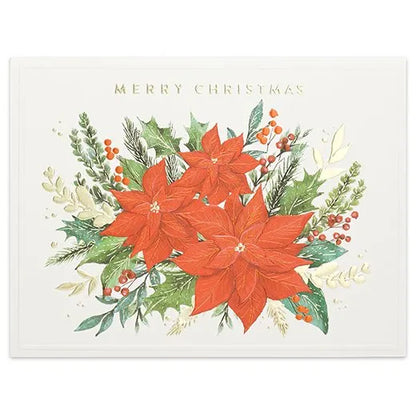 Christmas Manière Card Poinsettia EC-33