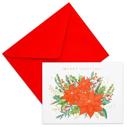 Christmas Manière Card Poinsettia EC-33