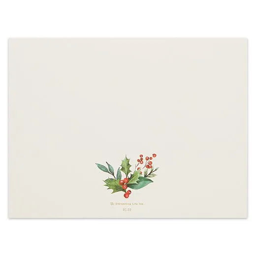 Christmas Manière Card Poinsettia EC-33