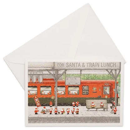 Japanese-style Mini Santa Christmas Card Ekiben SJ-80