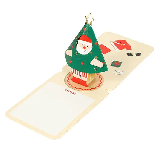 Christmas Kigurumi Pop-Up Mini Card Santa KE-55