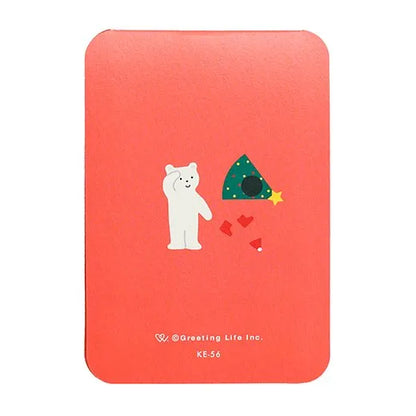 Christmas Kigurumi Pop-Up Mini Card - Bear KE-56