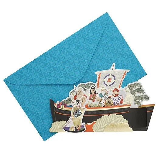 Christmas Seven Lucky Gods Pop-Up Card P-269