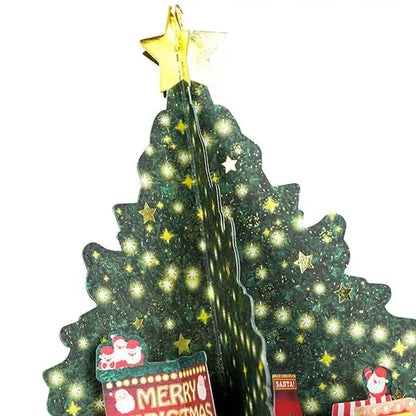 Mini Santa Panorama Pop-Up Card Christmas Market P-266