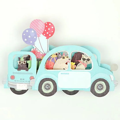 Party Car Birthday Pop-Up Card