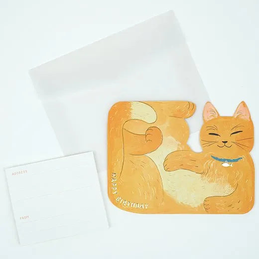 Birthday Cuddly Cat Card