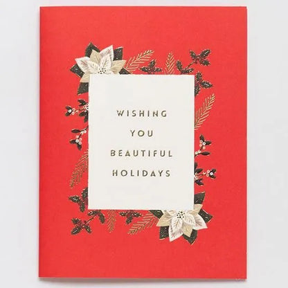 Christmas Wreath Pop-Up Card Red KE-24