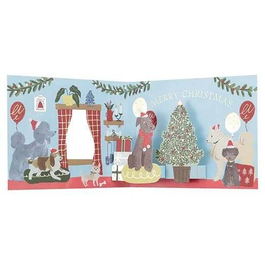Christmas Window Party Card Dog LE-9