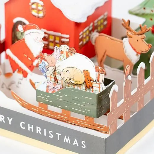 Christmas Miniature Garden Card Santa KE-26