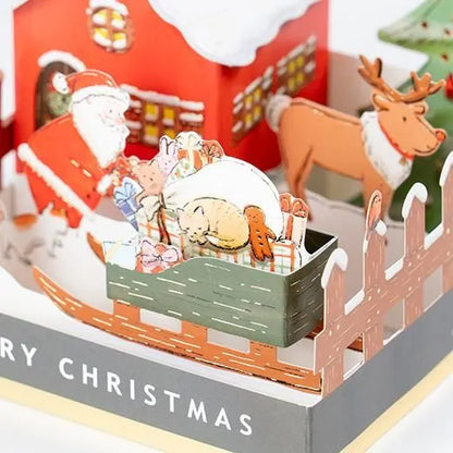 Christmas Miniature Garden Card Santa KE-26