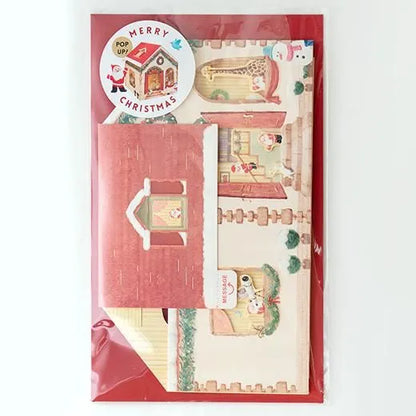 Mini Santa House Pop-Up Card P-261