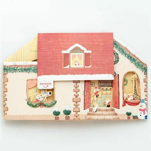 Mini Santa House Pop-Up Card P-261