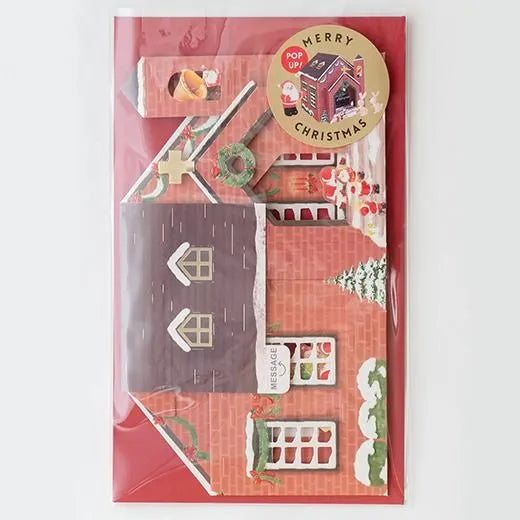 Mini Santa House Pop-Up Card Church P-262