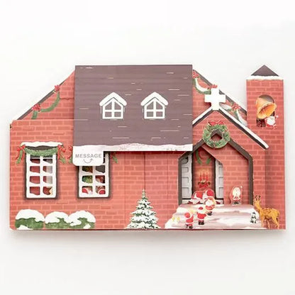 Mini Santa House Pop-Up Card Church P-262