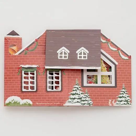 Mini Santa House Pop-Up Card Church P-262