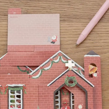 Mini Santa House Pop-Up Card Church P-262