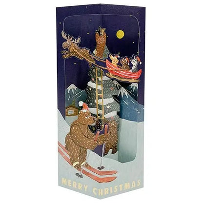 Okataoka Christmas Box Card Ski OK-24