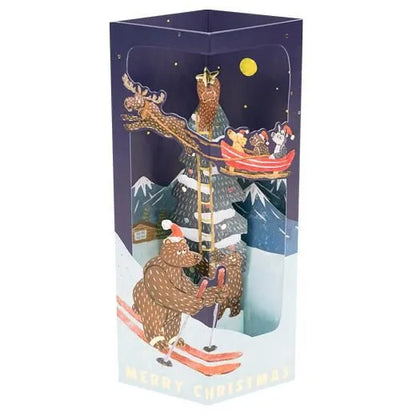 Okataoka Christmas Box Card Ski OK-24