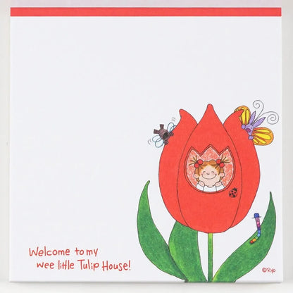 Coco-chan Square Memo Pad Tulip