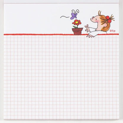Coco-chan Square Memo Pad Tulip