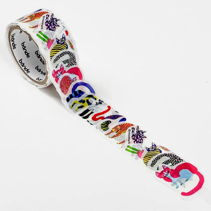 Miroko Machiko Bande Die-Cut Masking Tape, 20mm Wide, Cat