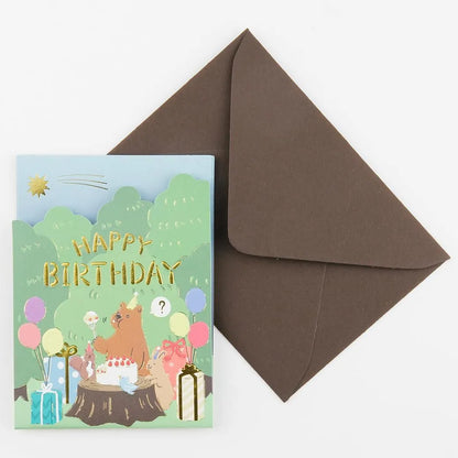 Birthday UMA Pop-Up Mini Card UFO