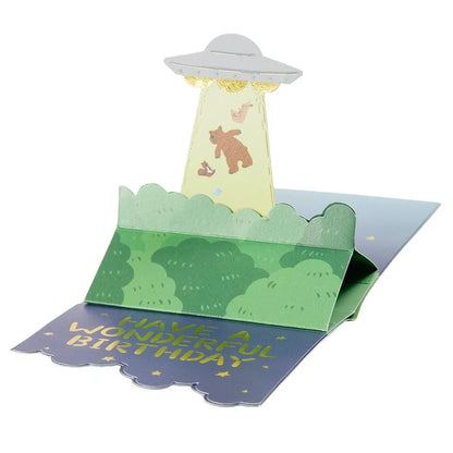 Birthday UMA Pop-Up Mini Card UFO