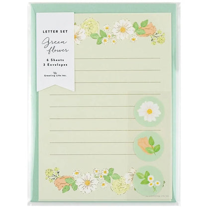 Flower Letter Set Green