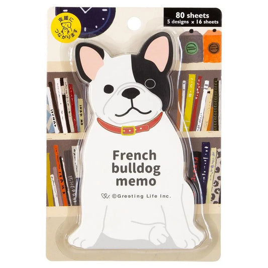Greeting Life Animal Die Cut Memo French Bulldog ETN-218