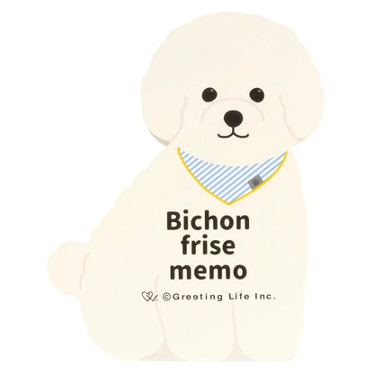 Greeting Life Animal Die Cut Memo Bichon Frise ETN-220