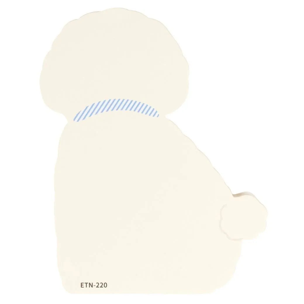 Greeting Life Animal Die Cut Memo Bichon Frise ETN-220