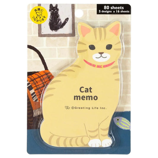 Greeting Life Animal Die Cut Memo Cat ETN-221