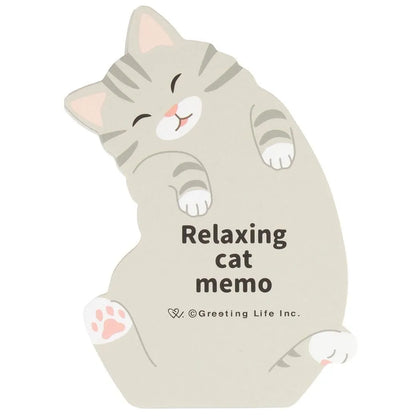 Greeting Life Animal Die Cut Memo Relaxing Cat ETN-222