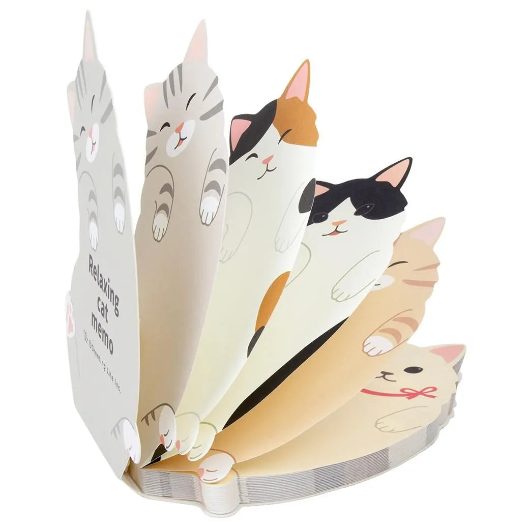 Greeting Life Animal Die Cut Memo Relaxing Cat ETN-222