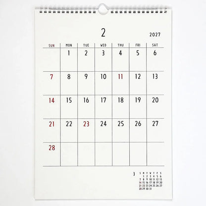 2027 Wall Calendar - Noritake