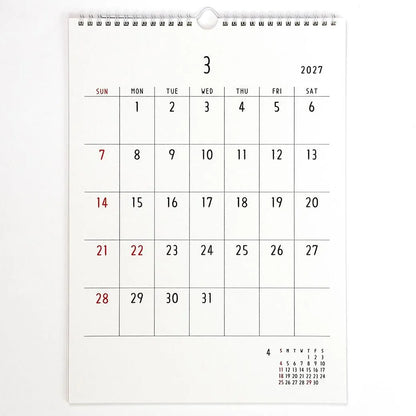 2027 Wall Calendar - Noritake
