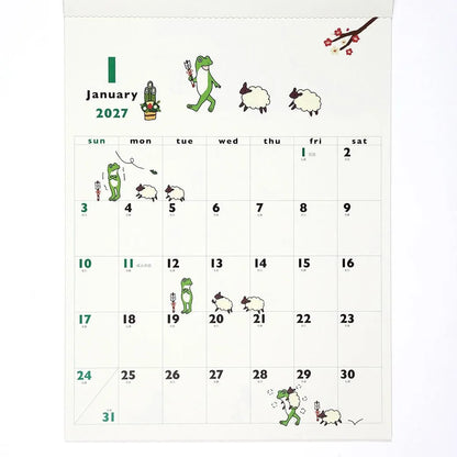2027 Wall Calendar - Frog Time