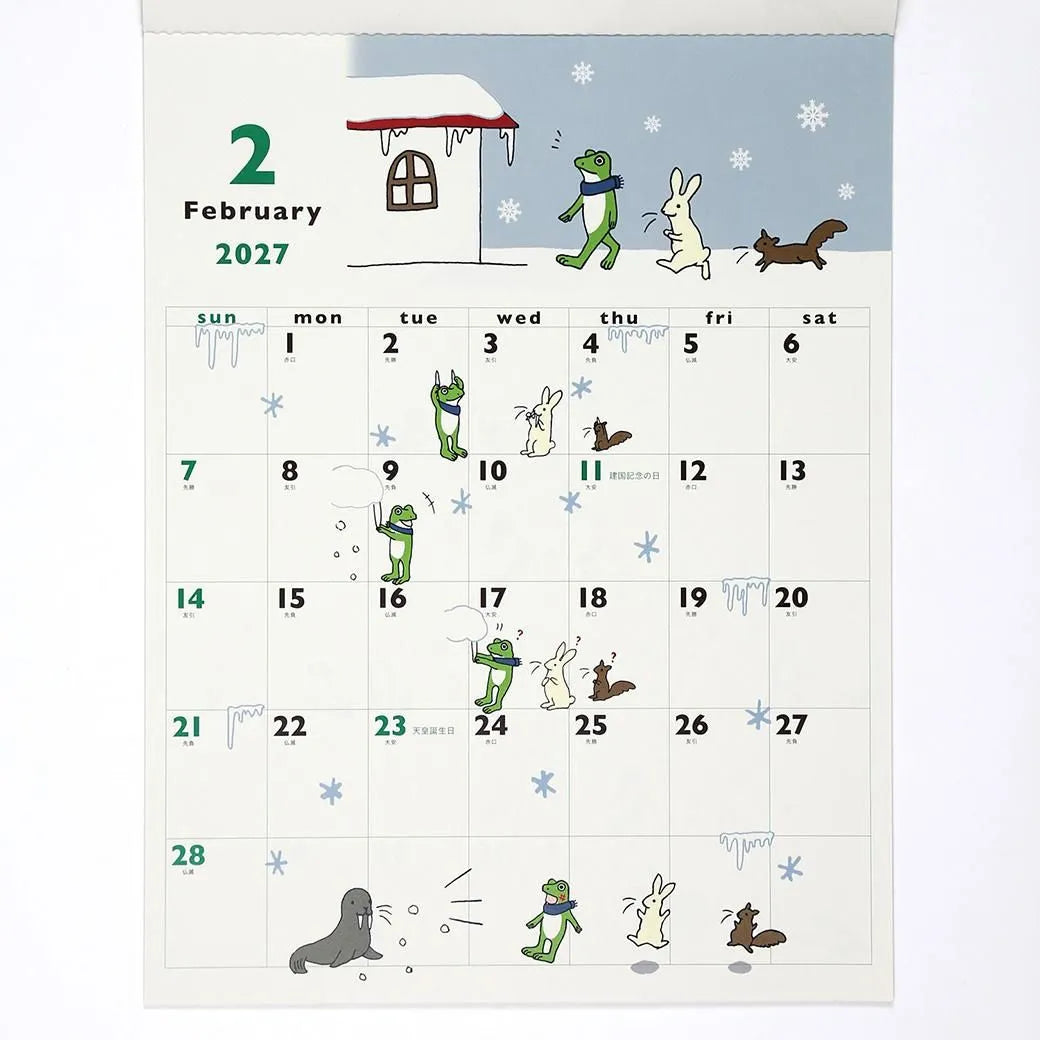 2027 Wall Calendar - Frog Time