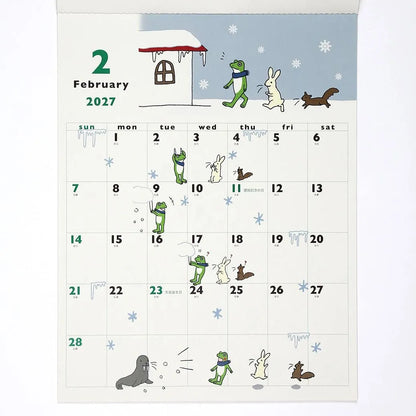 2027 Wall Calendar - Frog Time