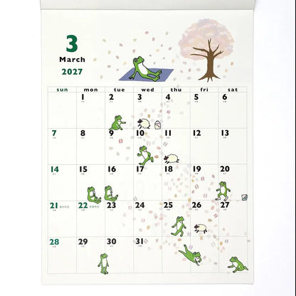 2027 Wall Calendar - Frog Time