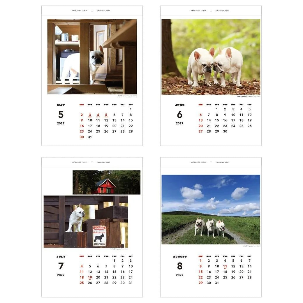 2027 Wall Calendar - Natsuhiko Family / Yasuhiro Sakashita