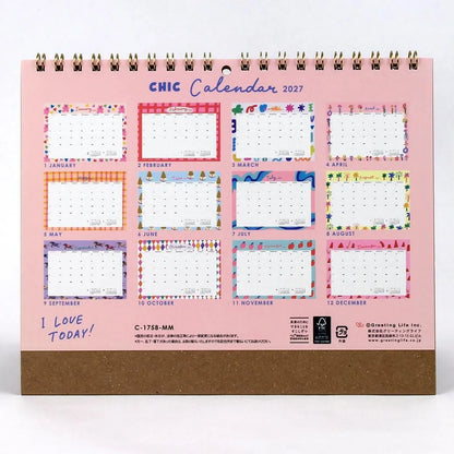 2027 Desk Calendar - Chic