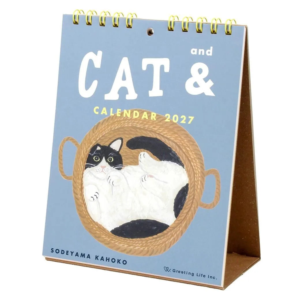 2027 Desk Calendar - Cat and / Kahoko Sodeyama
